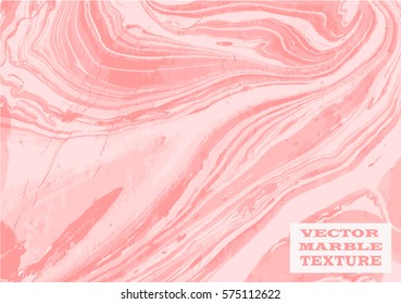 Vector marble texture in pale red. Abstract background 