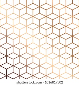 Vector marble texture, pattern design with golden cubes, geometric, modern luxurious background