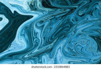 Vector marbled blue wave abstract background blue liquid pattern unique texture aquatic artwork illu