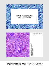 Vector marbling art. Fluid Abstract background for cover, card, flyer, brochure, poster design.