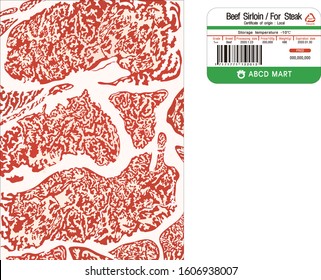 [Vector] Marbling pattern and Price tag sticker