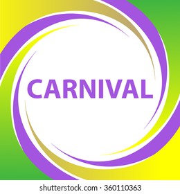 vector Mardi Gras background, colorful carnival symbol