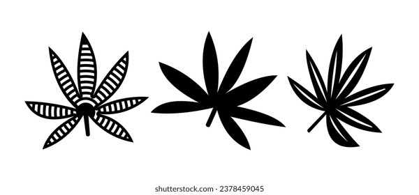 Vector marijuana leaf symbol marijuana or hemp icon