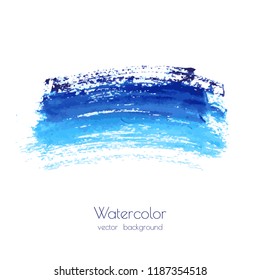 Vector marina, navy blue, indigo watercolor texture background, dry brush stains, strokes, spots isolated on white. Abstract marble frame, place for text or logo. Acrylic hand painted pours, fluid art