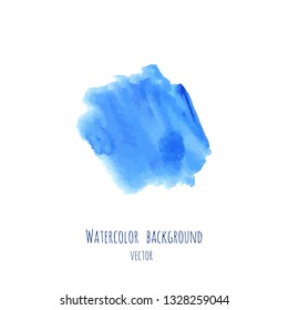 Vector marina, navy blue, indigo watercolor texture background, dry brush stains, strokes, spots isolated on white. Abstract ink marble frame, place for logo. Acrylic hand painted pours, fluid art.