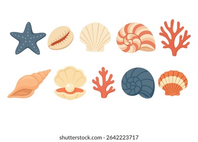 Vector marine clipart with anchor and two steering wheels. Flat cartoon style for nautical themes.