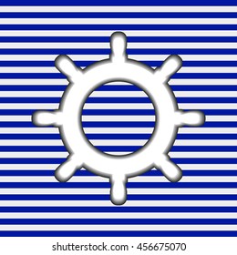 Vector of marine helm symbol or icon