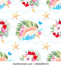 vector marine seamless pattern art