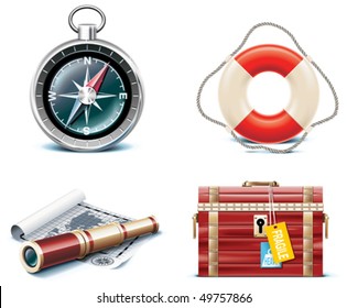 Vector marine travel icons. Part 2