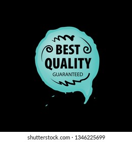 Vector mark of the best quality of the product drawn by hand