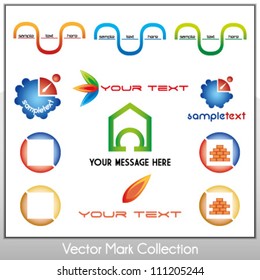 Vector mark collection with different shapes