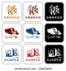 Vector mark collection related to architecture and construction