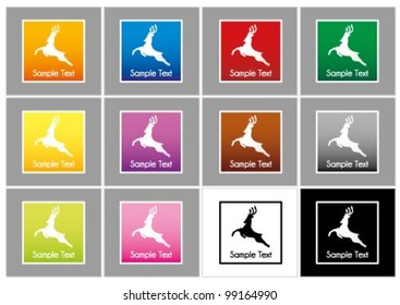 Vector mark collection of stags