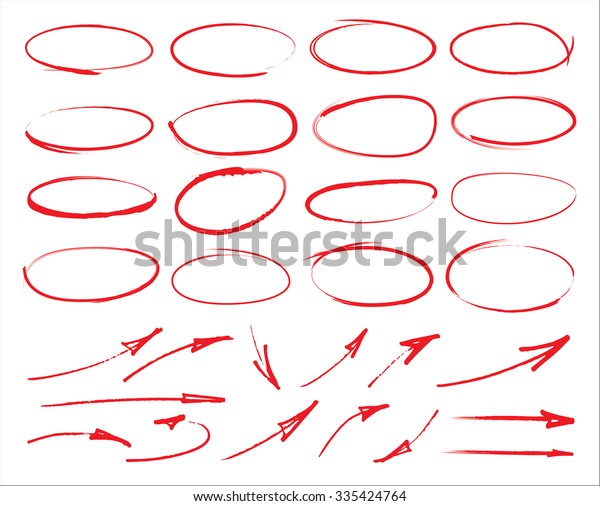 Vector marker circles and
arrows
