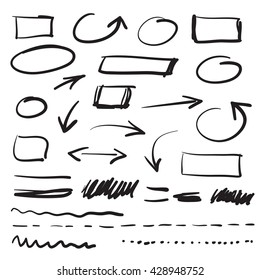 vector marker doodle design elements