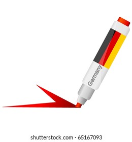 vector marker with flag of Germany