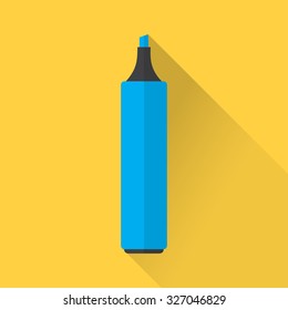 Vector marker flat illustration. Education concept object - Eps 10.