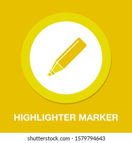 vector marker pen illustration isolated - office highlighter symbol