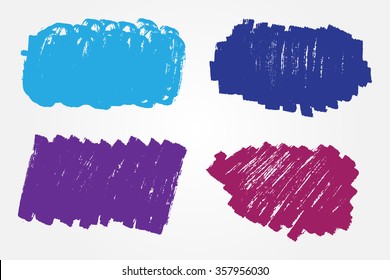 Vector marker stains. Grunge banners.
