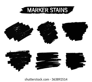 Vector marker stains.Grunge banners.
