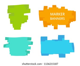 Vector marker stains.Grunge design elements.