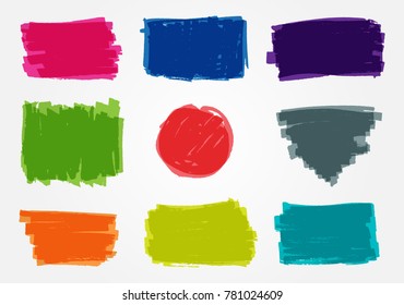Vector marker stains.Grunge design elements.