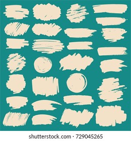 Vector marker stripes and grunge brush strokes set