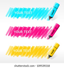 Vector markers text box