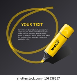 Vector markers text box