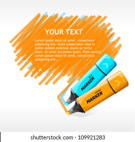 Vector markers text box