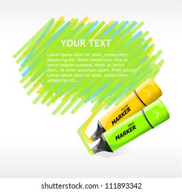 Vector markers text box
