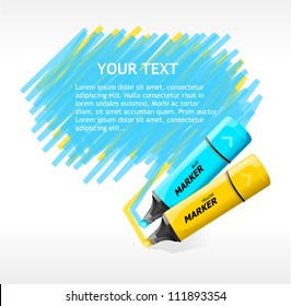 Vector markers text box