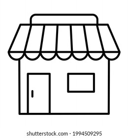 Vector Market Outline Icon Design
