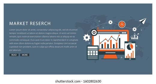 Vector market research concept business design