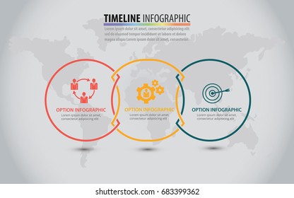 Vector Marketing Circle Graph Layered infographic Timeline design cycle template with options. Circle Business concept idea with 3 options. Template for idea diagram, graph, presentation and chart. 

