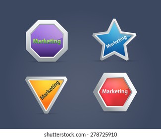 Vector Marketing Icon/Button