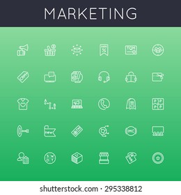 Vector Marketing Line Icons