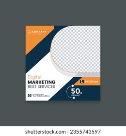 Vector marketing social media banner design tem plate