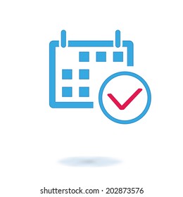 vector marks calendar icon on white background