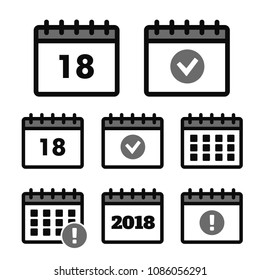 Vector marks calendar icon. Calendar vector sign