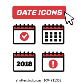 Vector marks calendar icon. Calendar vector sign