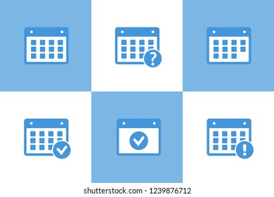 Vector marks calendar icon. Calendar vector sign