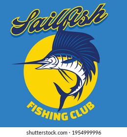 vector of marlin sailfish fishing design