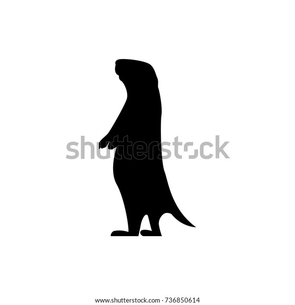 Image Vectorielle Vue Silhouette Marmotte Pour Image Vectorielle De Stock Libre De Droits