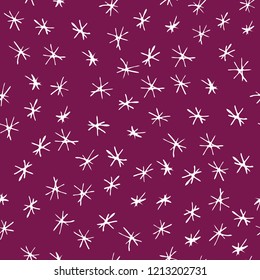Vector Maroon stars Background Seamless Pattern Design. Perfect for fabric, wallpaper, stationery and scrapbooking projects