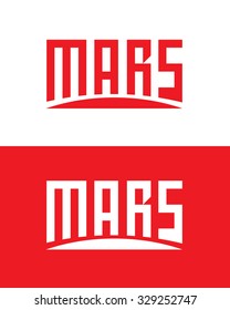 Vector Mars Icon in Color and Reverse