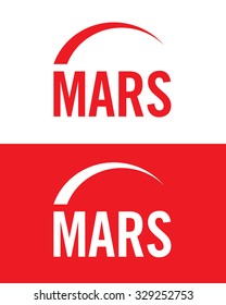 Vector Mars Icon in Color and Reverse