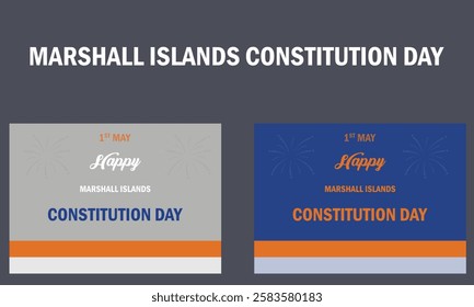 Vector Marshall island constitution day.