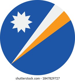 Vector - marshall island Flag Button Icon