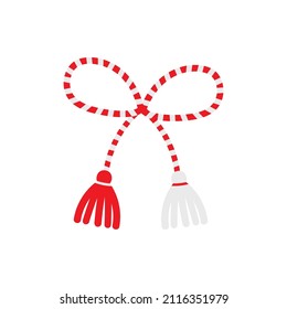 Vector martisor talisman, gift, traditional accessory for holiday of early spring in Romania and Moldova.
